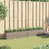 vidaXL Plantenbakken met 3 potten 2 st 105x30x32 cm poly rattan grijs