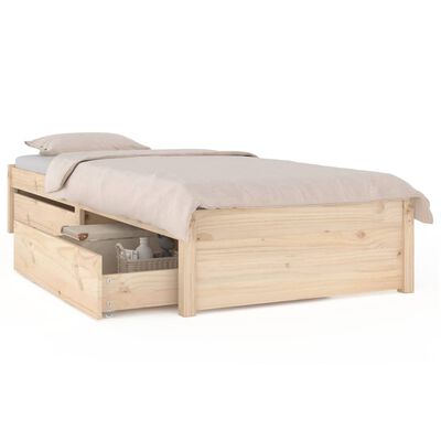 vidaXL Bedframe met lades 75x190 cm