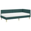 vidaXL Hoekbedframe met Matras Anders met hoofdeinde 2 pcs Groen Stof