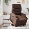 vidaXL Sta-op-fauteuil verstelbaar kunstleer bruin