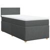 vidaXL Boxspring met matras stof donkergrijs 100x200 cm