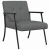 vidaXL Fauteuil Donkergrijs Stof