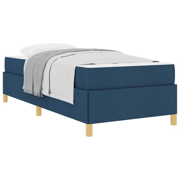 vidaXL Bedframe met matras Blauw 90 x 190 cm Stof
