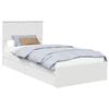 vidaXL Opslag bed met lade met hoofdeinde Wit 90 x 190 cm Bewerkt hout