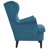 vidaXL Fauteuil fluweel blauw