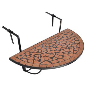 vidaXL Balkontafel hangend moza&iuml;ek terracottakleurig