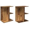 vidaXL Nachtkastjes 2 st 46,5x29x61 cm bewerkt hout oud houtkleurig
