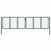 vidaXL Tuinpoort staal 400x125 cm groen