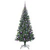 vidaXL Kunstmatig Voorverlicht Kerstboom Groen 180 cm PVC en Metaal