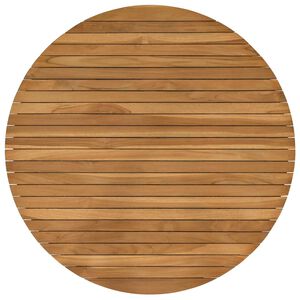 vidaXL Tafelblad &Oslash; 90 x 3,5 Rond Massief Teakhout Naturel