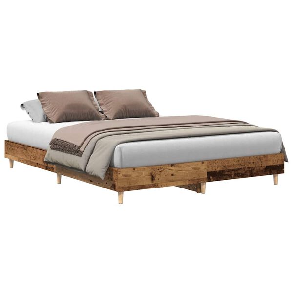 vidaXL Bedframe zonder matras 140x200 cm spaanplaat bewerkt hout