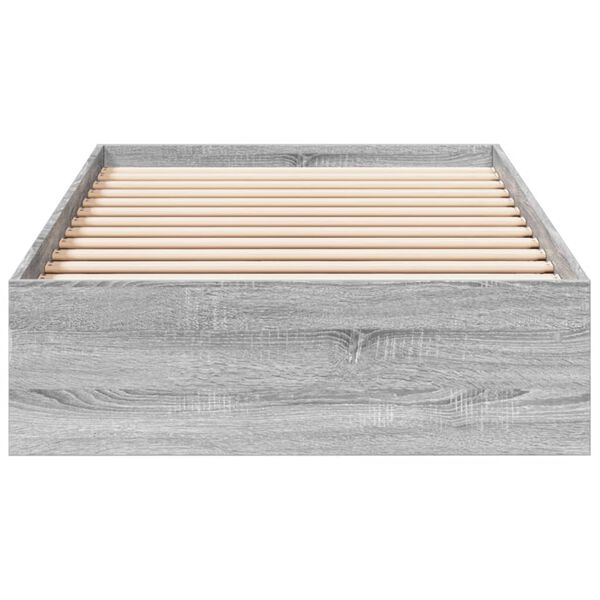 vidaXL Bedframe met lades bewerkt hout grijs sonoma eiken 100x200 cm