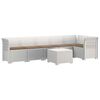 vidaXL 6-Zits Tuin Sofa met Kussens Rattan Look PP Wit