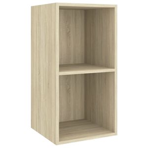 vidaXL Tv-wandmeubel 37x37x72 cm bewerkt hout sonoma eikenkleurig