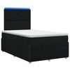 vidaXL LED Boxspring Bed met Matras Zwart 120 x 190 cm Stof