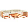 vidaXL 8-delige Loungeset met kussens massief grenenhout wasbruin