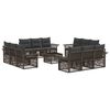 vidaXL Tuinbankenset 13 pcs Grijs poly rattan
