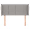 vidaXL Hoofdbord met randen 103x23x78/88 cm stof lichtgrijs