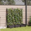 vidaXL Tuin Bloempot 3 pcs Bruin 120 x 40 x 125,5 cm Staal