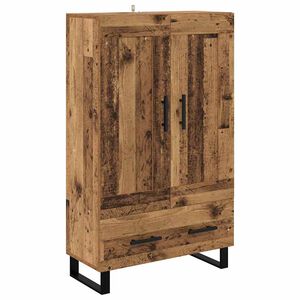 vidaXL Highboard met lade Oud Hout 69,5 x 31 x 115 cm Bewerkt hout