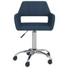 vidaXL Eetkamerstoelen 2 st draaibaar stof blauw