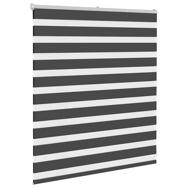 vidaXL Zebra rolgordijn 130x100 cm stofbreedte 125,9 cm zwart