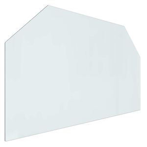 vidaXL Vuurplaats Glazen Plaat Transparant 100 x 60 cm Glas