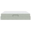vidaXL Opbergbed met matras met matras Lichtgrijs 160 x 200 cm Fluweel