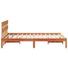 vidaXL Bedframe met hoofdeinde Bruin 140 x 190 cm Massief grenenhout