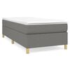 vidaXL Boxspring bed 90x200 cm stof donkergrijs