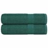 vidaXL Douchehanddoeken FROGN 2 st 70x140 cm 360 g/m&sup2; groen