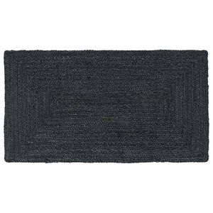 vidaXL Vloerkleden Rechthoekig Donkergrijs 60 x 110 cm Jute