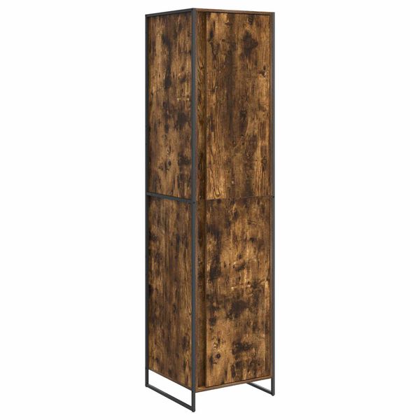 vidaXL Warderobe 2 pcs Rook Eik 50 x 50 x 200 cm Bewerkt hout