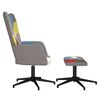 vidaXL Relaxstoel met voetenbank patchwork stof
