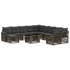 vidaXL Tuinbankenset 12 st Grijs en Donkergrijs poly rattan