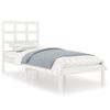 vidaXL Bedframe massief hout wit 100x200 cm