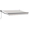 vidaXL Markies Lichtgrijs en wit. 4,5 &times; 3 m Polyester en Metaal