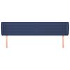 vidaXL Hoofdbord met randen 203x23x78/88 cm stof blauw