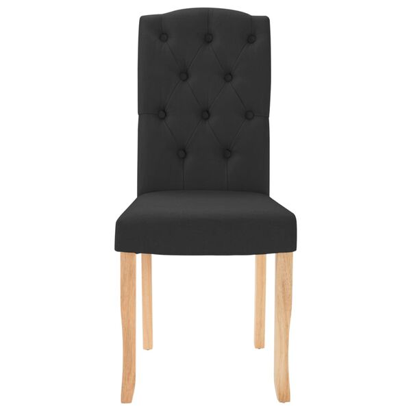 vidaXL Eetkamerstoelen 4 st stof zwart