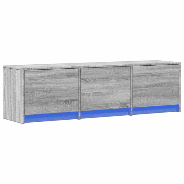vidaXL TV-kast met LED Grijs Sonoma 140 x 34 x 40 cm Bewerkt hout