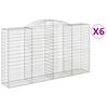 vidaXL Schanskorven 6 st gewelfd 300x50x160/180 cm ijzer