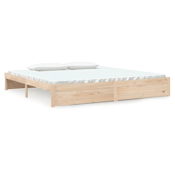 vidaXL Bedframe zonder matras massief hout 200x200 cm