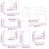 vidaXL Kinderhoogslaper met tunnel 90x200 cm grenenhout wit en zwart