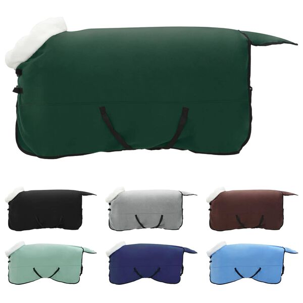 vidaXL Paardendeken Volledig Donkergroen 155 cm Polar fleece