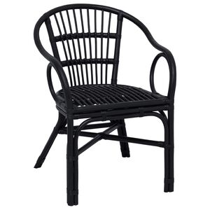 vidaXL Stapelstoel Zwart 58 x 60 x 81 cm Rattan