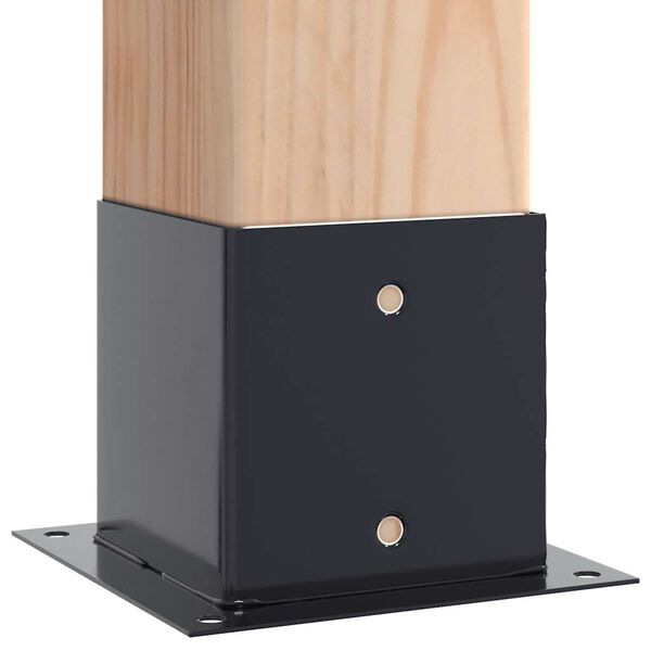 vidaXL Spokkels vierkant 4 st 141x141 mm gepoedercoat staal antraciet