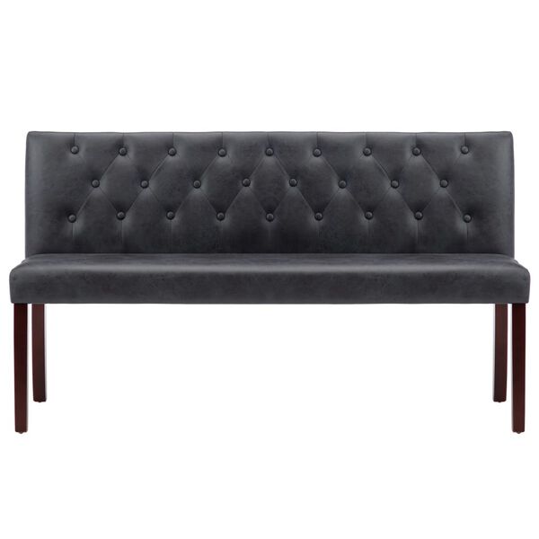 vidaXL Bankje 148,5 cm kunstsu&egrave;de grijs