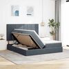 vidaXL Opslag bed met matras Donkergrijs 180 x 200 cm Fluweel