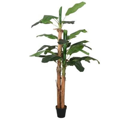 vidaXL Kunstplant bananenboom 18 bladeren 150 cm groen