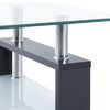 vidaXL Salontafel 95x55x40 cm gehard glas transparant en grijs